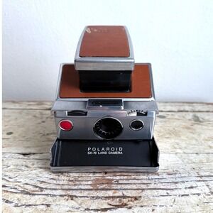 Vintage Polaroid SX-70 Folding Land Camera w/ Leather Case